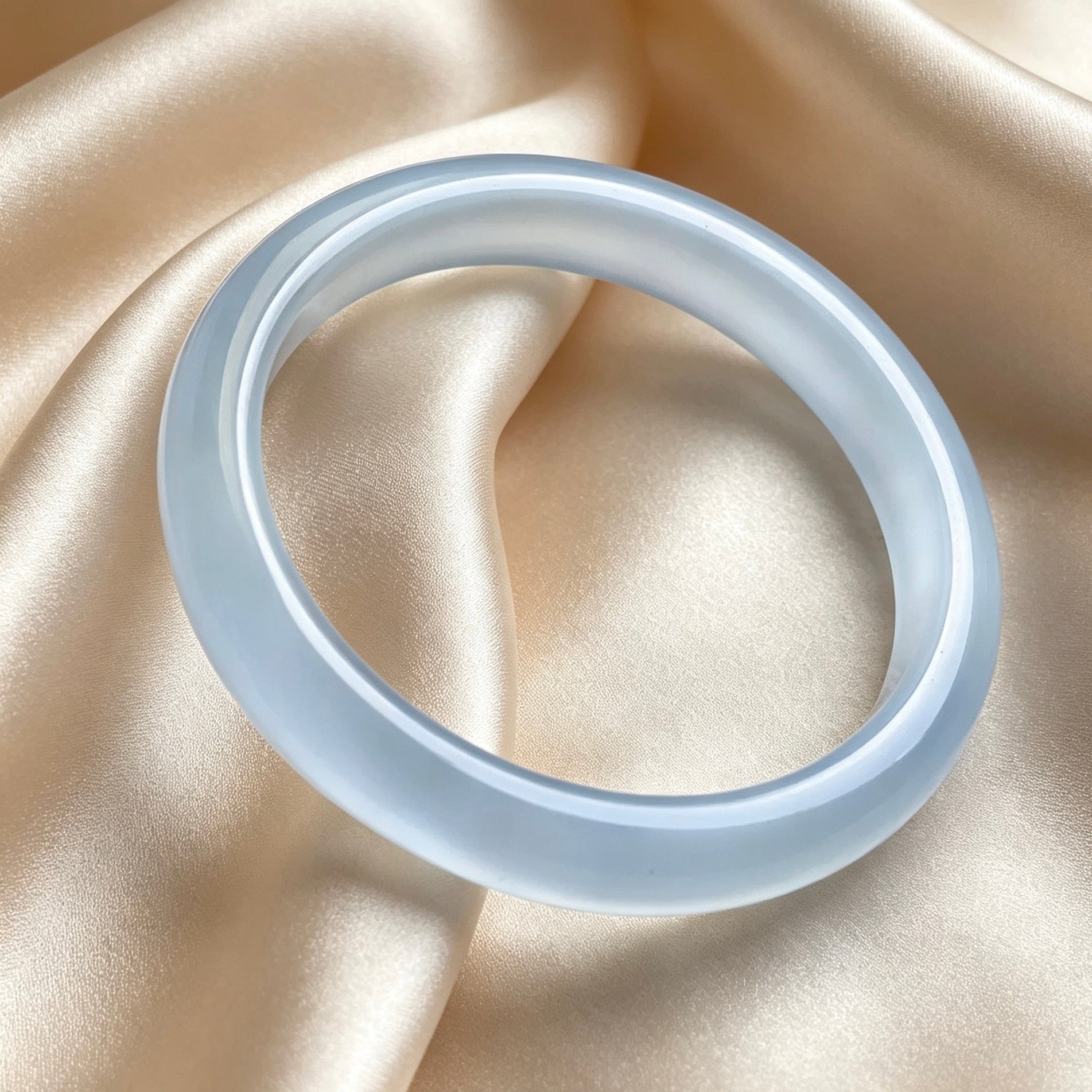 Bracelet Pierre Œil de chat Bleu Pâle