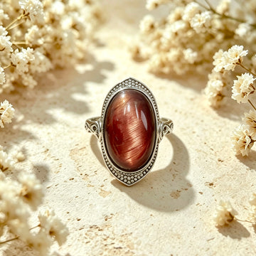 Bague Œil de Tigre Rubis 13*18mm