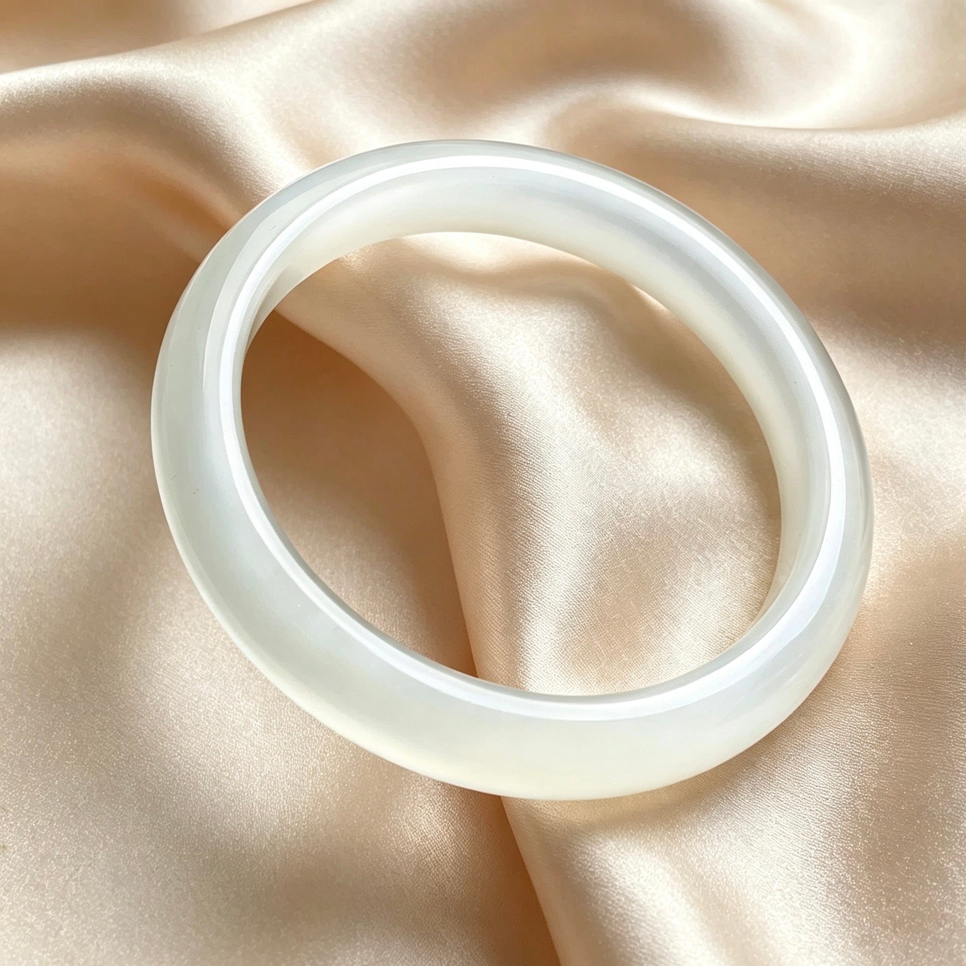 Bracelet Pierre Œil de Chat Blanc