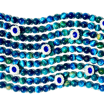 C465 Œil de Tigre Bleu Lac 3A 10mm