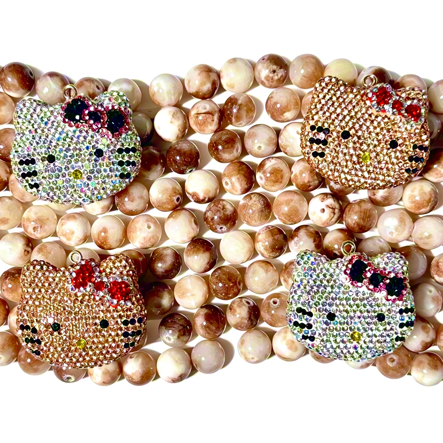 C500 Cristal Kitty Moka Bling 12mm