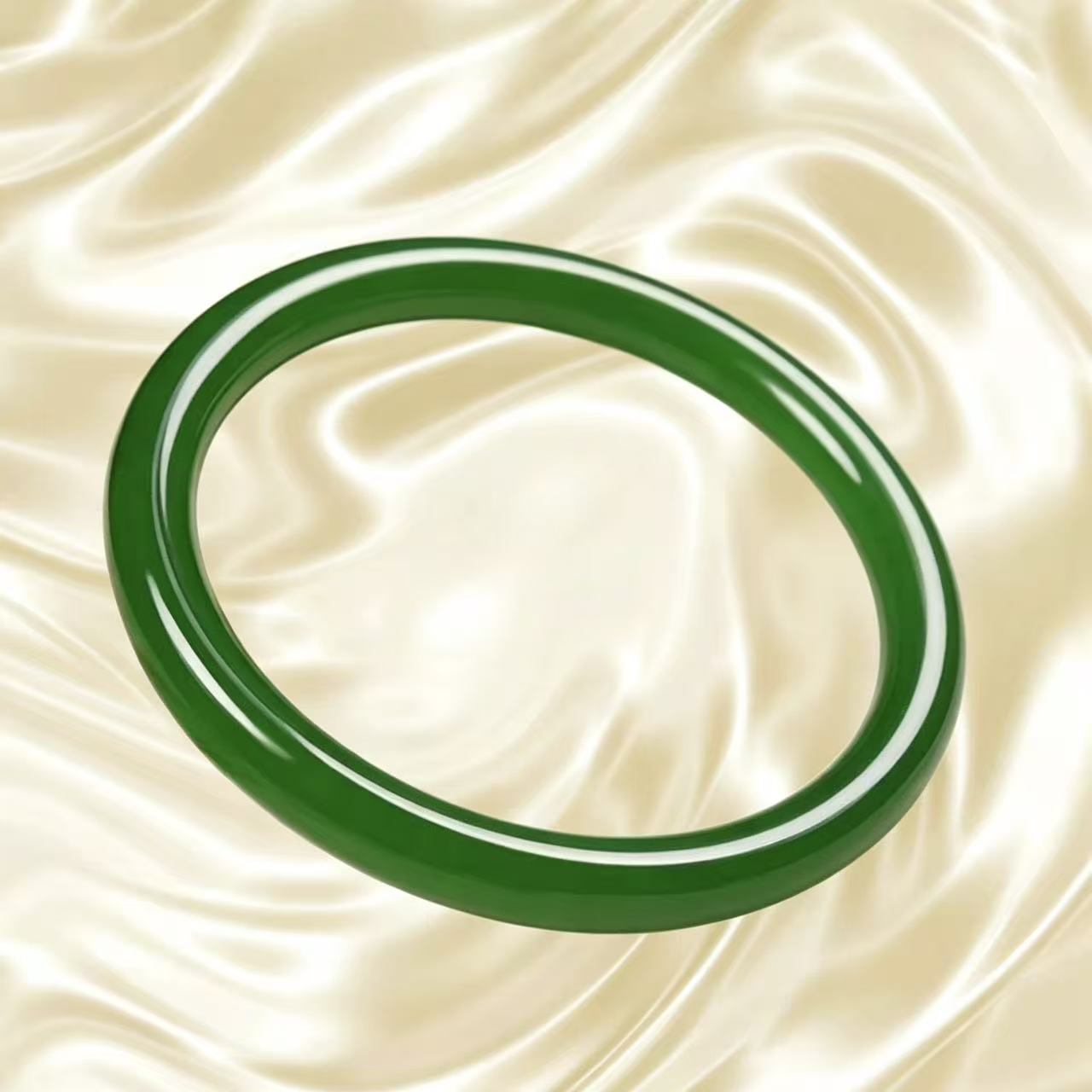 Bracelet en néphrite verte de Hetian