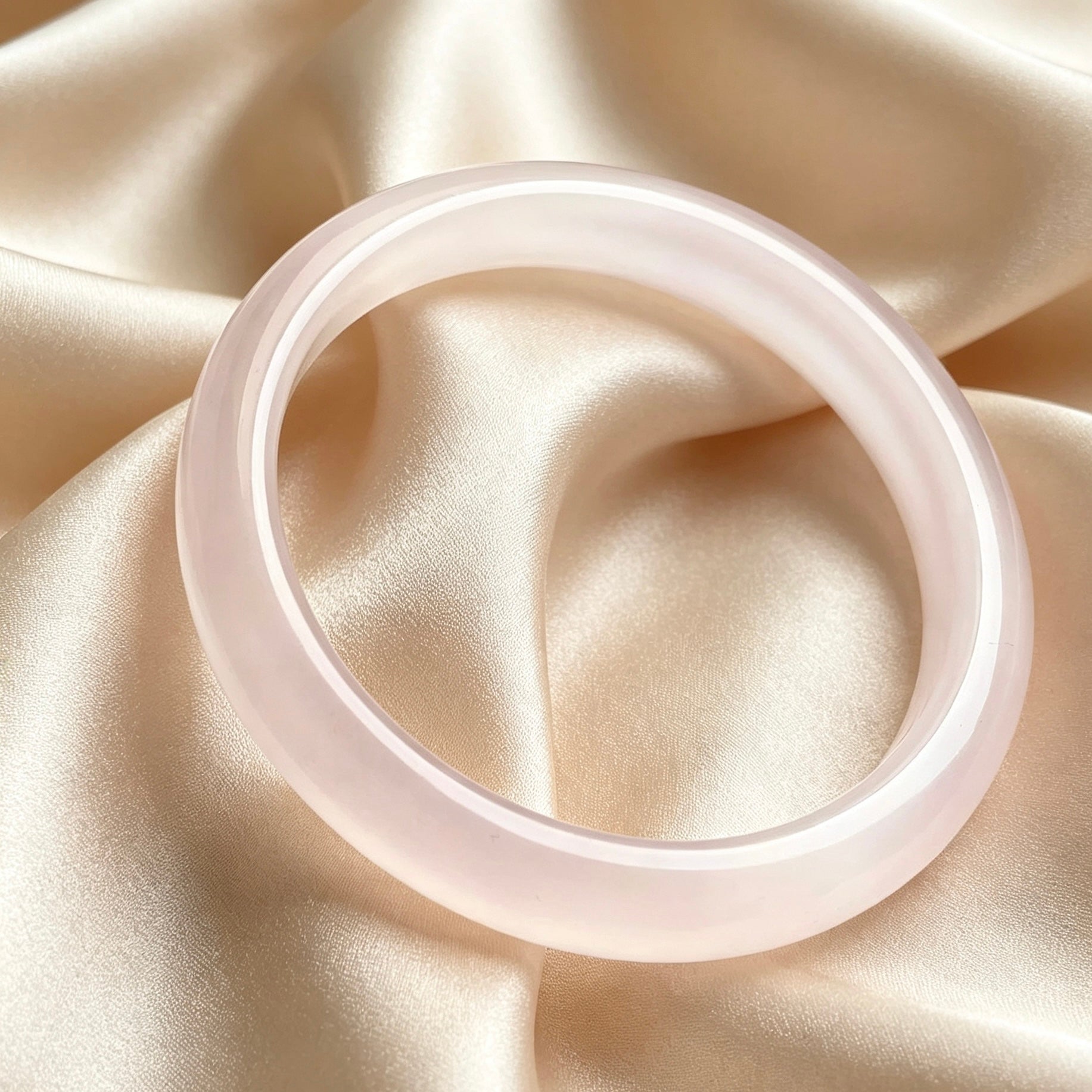 Bracelet Pierre Œil de Chat Rose Pâle