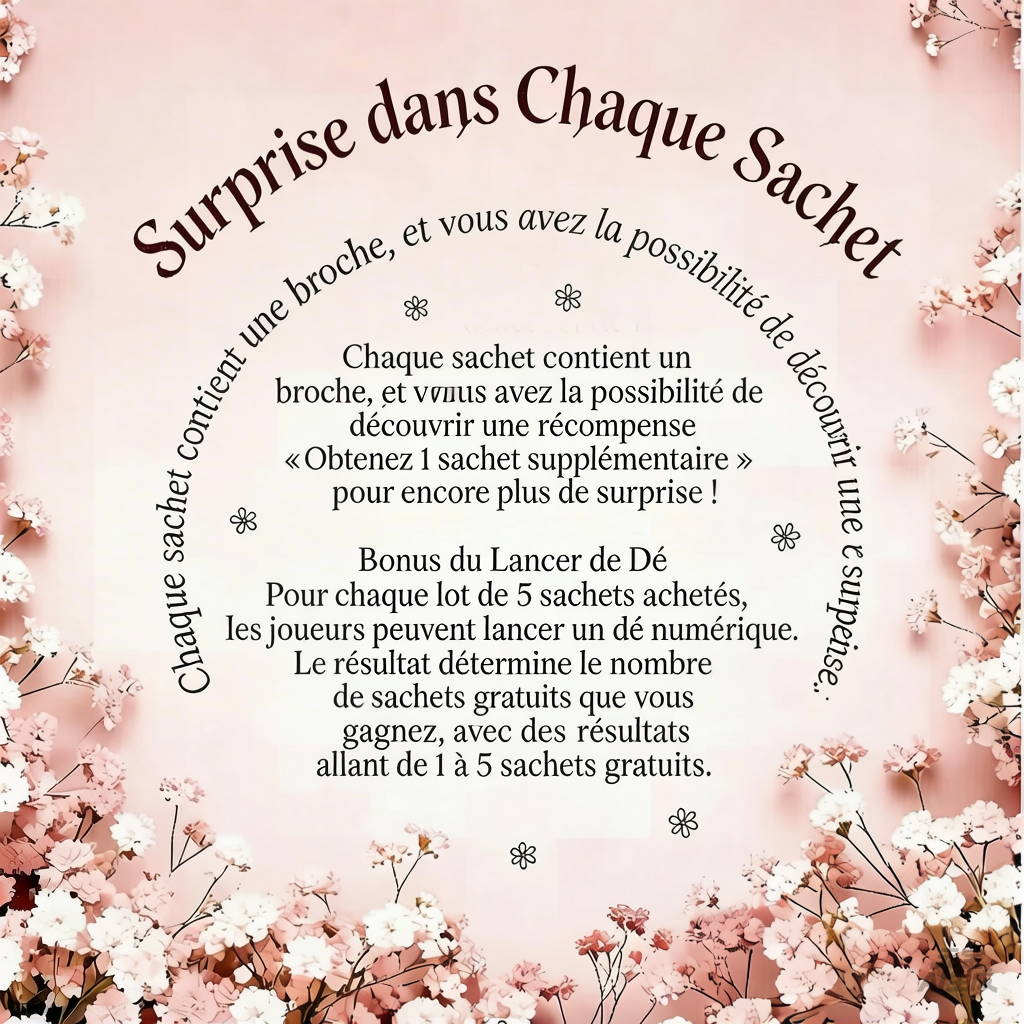 Livraison Gratuite-Sachets Broches