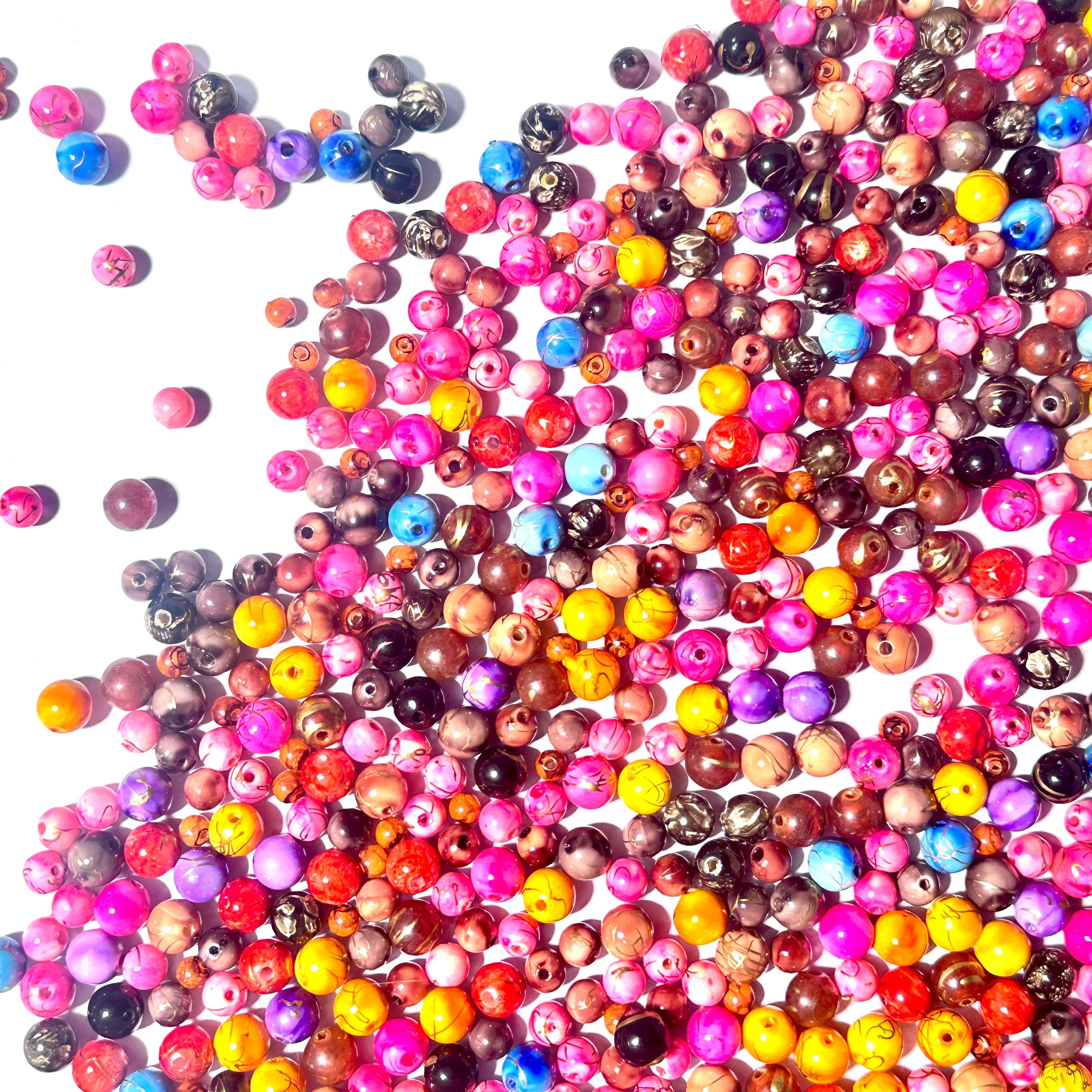 【BOGO】L387 Perles Bonbon Fil Doré