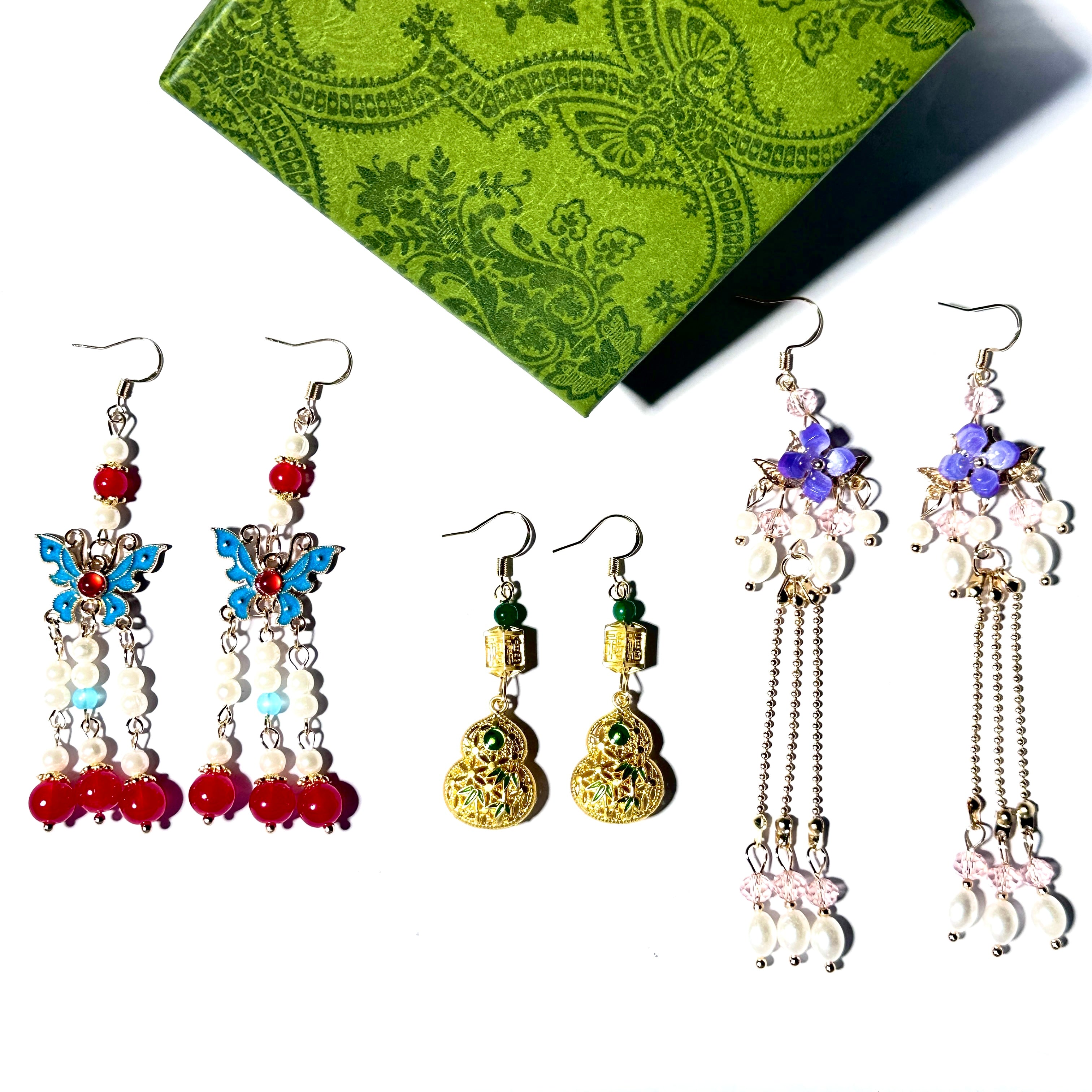 Boucles d'Oreilles Style Chinois Moderne