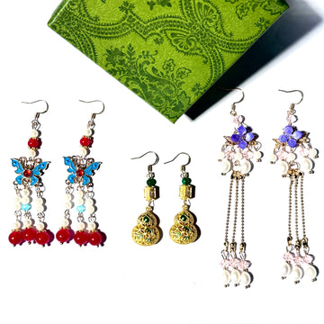 Boucles d'Oreilles Style Chinois Moderne