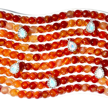 C467 Agate Rubanée Rouge 10mm