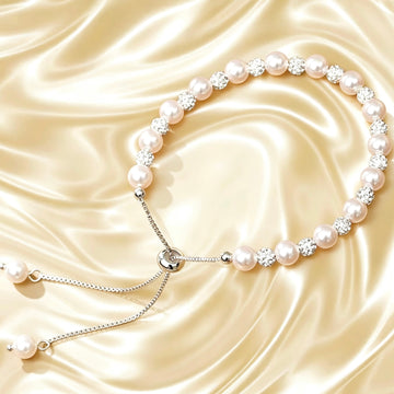 Bracelet de perles étoilé couleur rose Manta